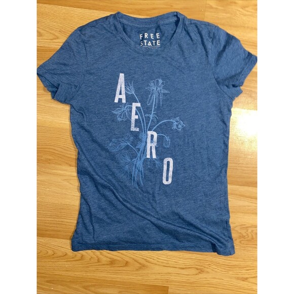 Free State Aero Medium Green Floral T Shirt - Picture 1 of 4